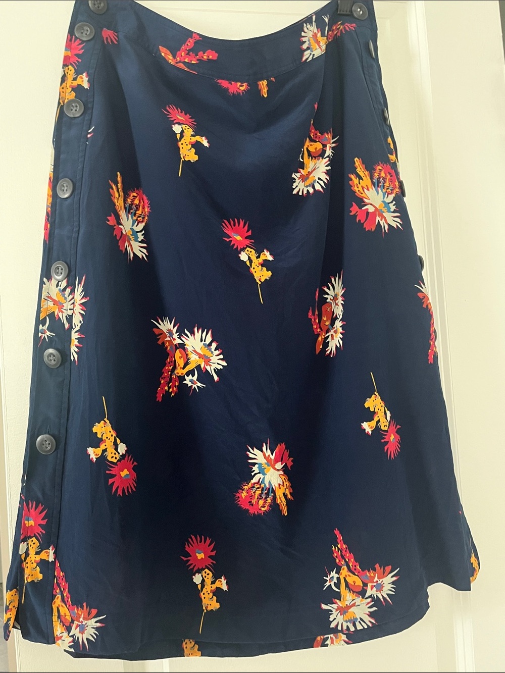 Madewell A line silk skirt